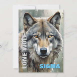 Cartes Pour Fêtes Annuelles Loup solitaire masculin de Sigma