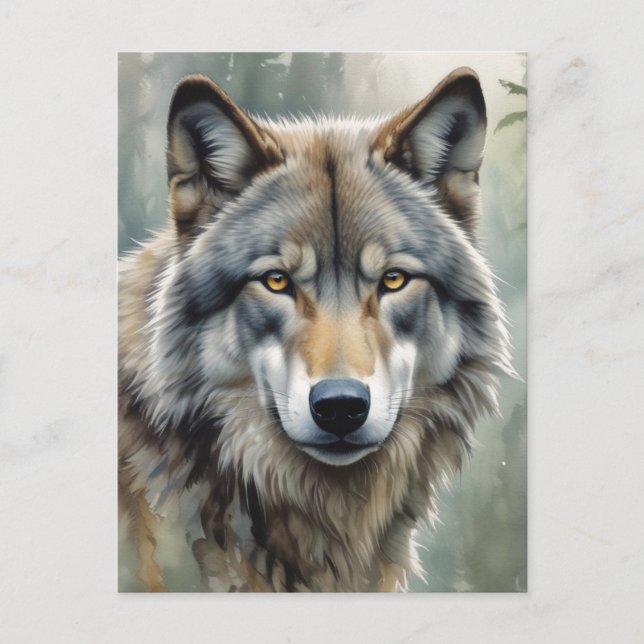 Cartes Pour Fêtes Annuelles Loup solitaire Motivation Art Inspirationnel (Devant)