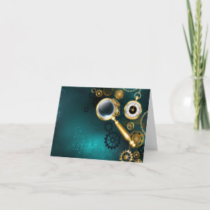 Cartes Pour Fêtes Annuelles Loupe en style Steampunk