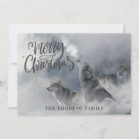 Loups des boislands Noël joyeux de vacances d'hive
