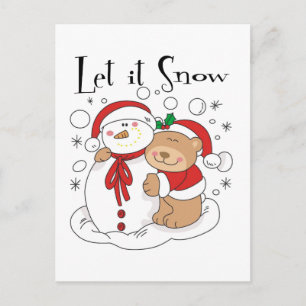 Cartes Pour Fêtes Annuelles L'ours et le bonhomme de neige de Père Noël l'ont