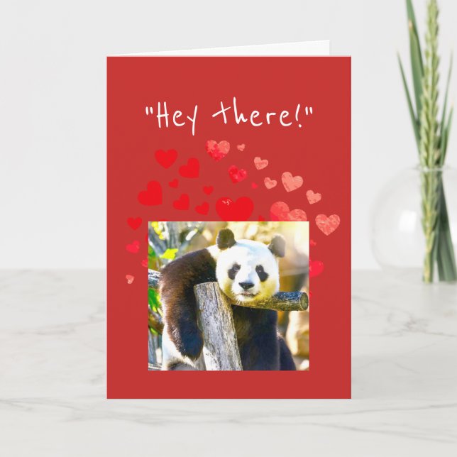 Cartes Pour Fêtes Annuelles L'ours panda Flirty font le Special de (Devant)
