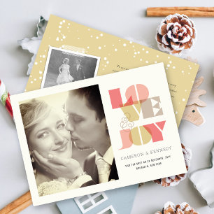 Cartes Pour Fêtes Annuelles Love And Jove Clear Geo Typography Mariage photo