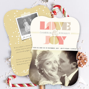Cartes Pour Fêtes Annuelles Love And Jove Clear Geo Typography Mariage photo