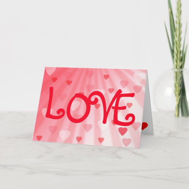 Cartes Pour Fêtes Annuelles Love and Valentine Hearts - Valentine Card (Devant)