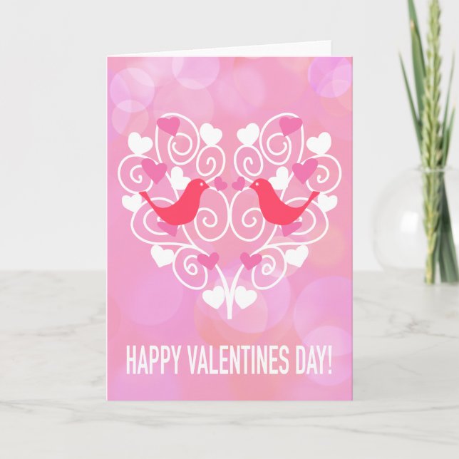Cartes Pour Fêtes Annuelles Love Birds Valentines Day Card (Devant)