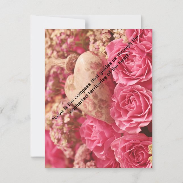 Cartes Pour Fêtes Annuelles "Love Blooms : Modern Valentine's Day Print" (Devant)