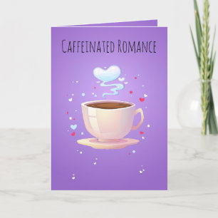 Cartes Pour Fêtes Annuelles Love Brews Eternal - Whimsical Valentine's Coffee