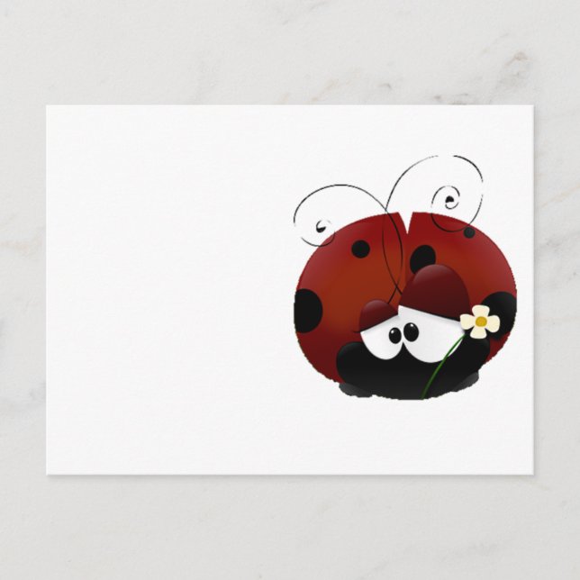Cartes Pour Fêtes Annuelles Love Bug Ladybug, mignon dessin animé Saint Valent (Devant)