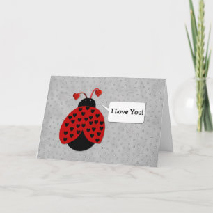 Cartes Pour Fêtes Annuelles Love Bug Valentine's Day Card