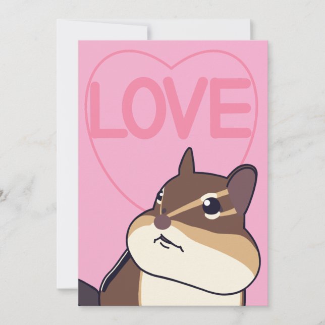 Cartes Pour Fêtes Annuelles Love chipmunk (Devant)