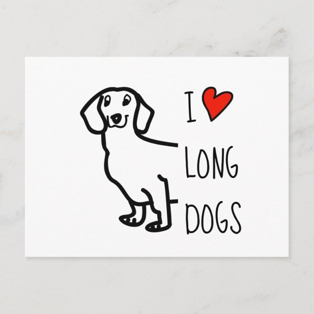 Cartes Pour Fêtes Annuelles Love Dachshund (Devant)