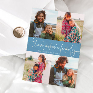 Cartes Pour Fêtes Annuelles Love Famille Denim Blue Saint-Valentin Photo