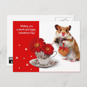 Cartes Pour Fêtes Annuelles Love. Funny Hamster Valentine