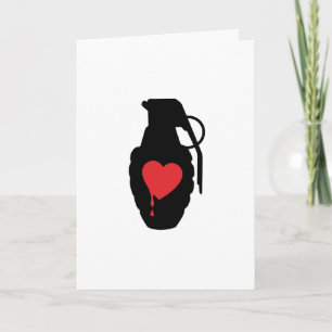 Cartes Pour Fêtes Annuelles Love Grenade - Love is a Battlefield