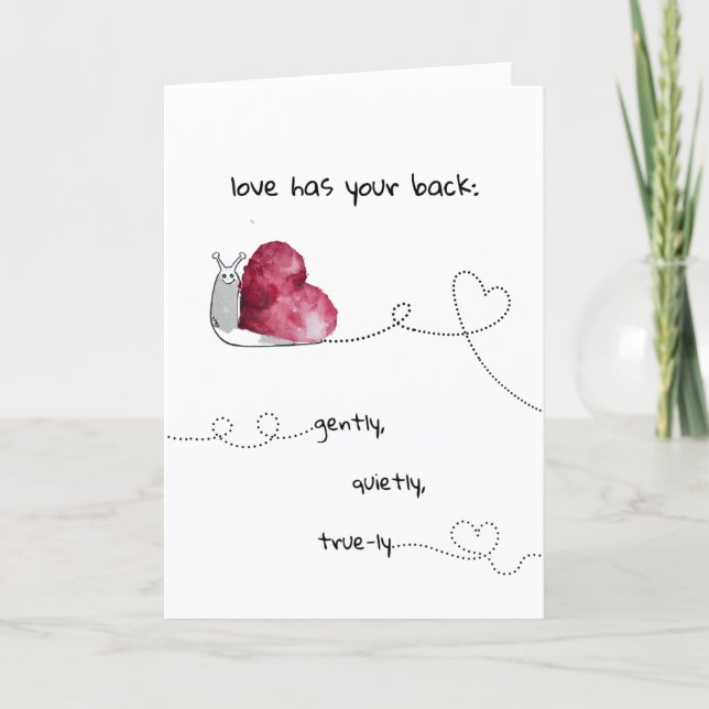 Cartes Pour Fêtes Annuelles Love Has Your Back – Folded Love Card  (Devant)