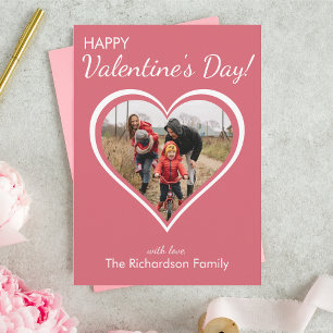 Cartes Pour Fêtes Annuelles Love Heart Family Photo Saint Valentin
