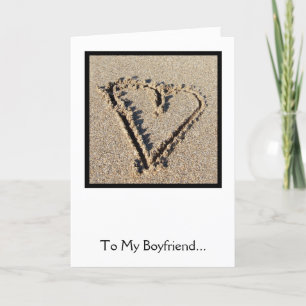 Cartes Pour Fêtes Annuelles Love Heart Sand Valentine's Card
