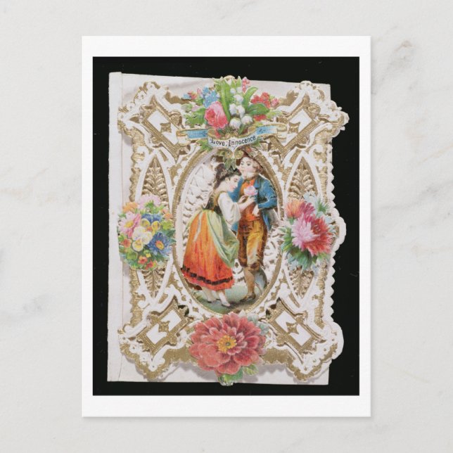 Cartes Pour Fêtes Annuelles Love, Innocence, Valentine card, c.1870 (colour li (Devant)