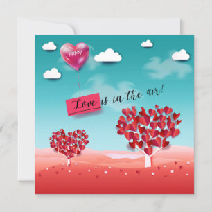 Cartes Pour Fêtes Annuelles "Love is in the Air!"