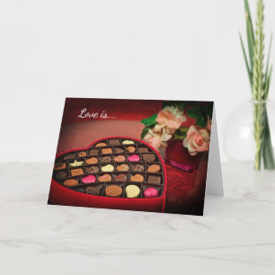 Cartes Pour Fêtes Annuelles Love is like a box of chocolates Valentine's card