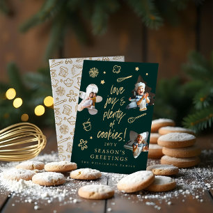 Cartes Pour Fêtes Annuelles Love Joy Christmas Cookies Family Baking Photos