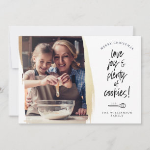 Cartes Pour Fêtes Annuelles Love Joy & Pléthore de cookies Family Baking Photo