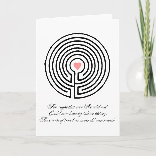 Cartes Pour Fêtes Annuelles Love labyrinth - Valentine's Day (Devant)