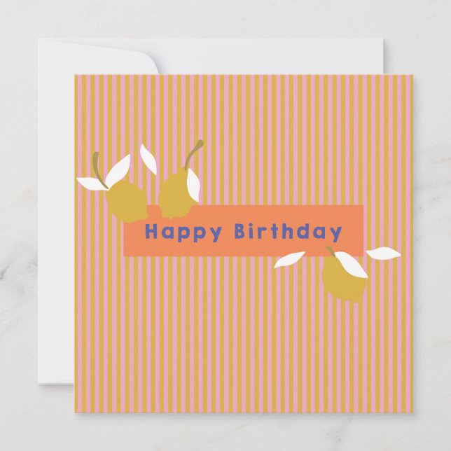 Cartes Pour Fêtes Annuelles Love Lemonade Flat Card (Devant)