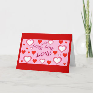 Cartes Pour Fêtes Annuelles Love, Love, Love Valentine Card
