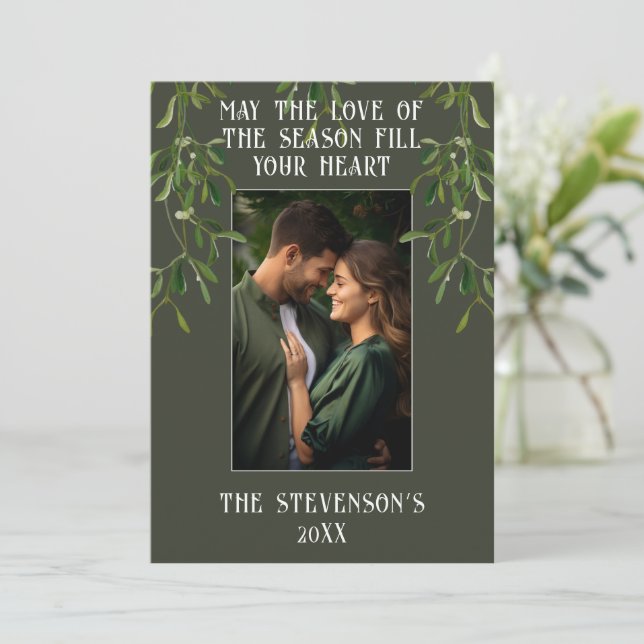 Cartes Pour Fêtes Annuelles Love of the Season Photo Christmas  (Debout devant)