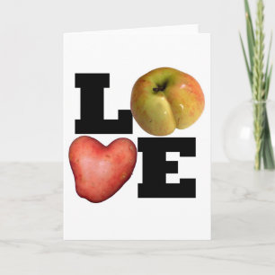 Cartes Pour Fêtes Annuelles LOVE Pomme de terre Pomme Saint Valentin Salutatio