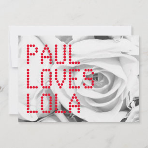 Cartes Pour Fêtes Annuelles LOVE rose rose fleurs bouquet, arrière - plan