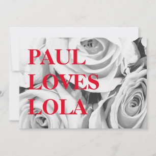 Cartes Pour Fêtes Annuelles LOVE rose rose fleurs bouquet, arrière - plan