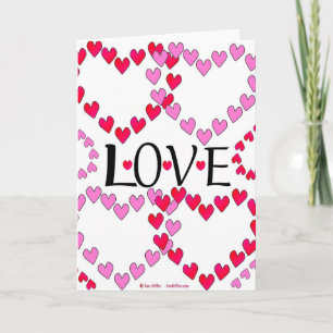 Cartes Pour Fêtes Annuelles LOVE ROUGE ROSE DE Tiny Hearts