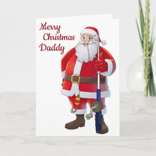 CARTES POUR FÊTES ANNUELLES **LOVE TO MY FAVORITE DAD FISHERMAN** AT CHRISTMAS