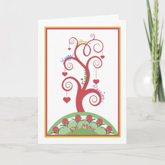 Cartes Pour Fêtes Annuelles Love Tree Card pour la Saint-Valentin (Devant)