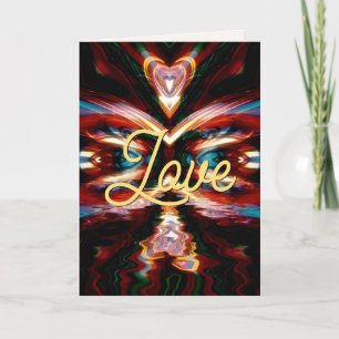 Cartes Pour Fêtes Annuelles Love Visionary Fractal Card