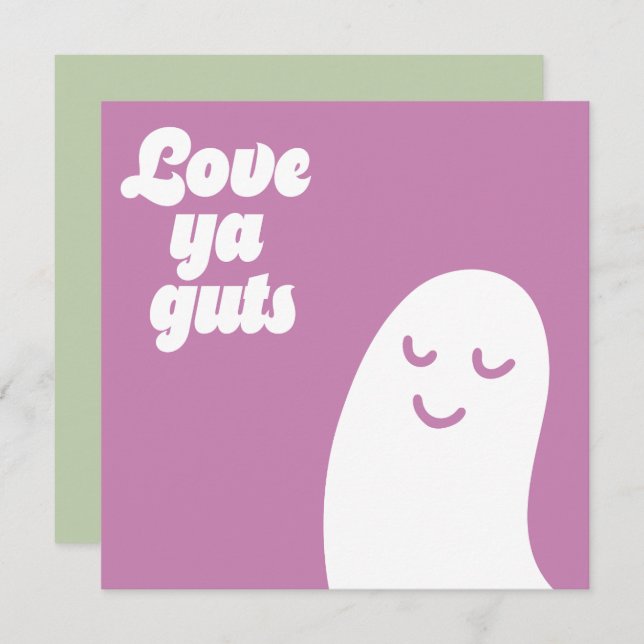 Cartes Pour Fêtes Annuelles Love ya guts - Probiotic Valentine (Devant / Derrière)