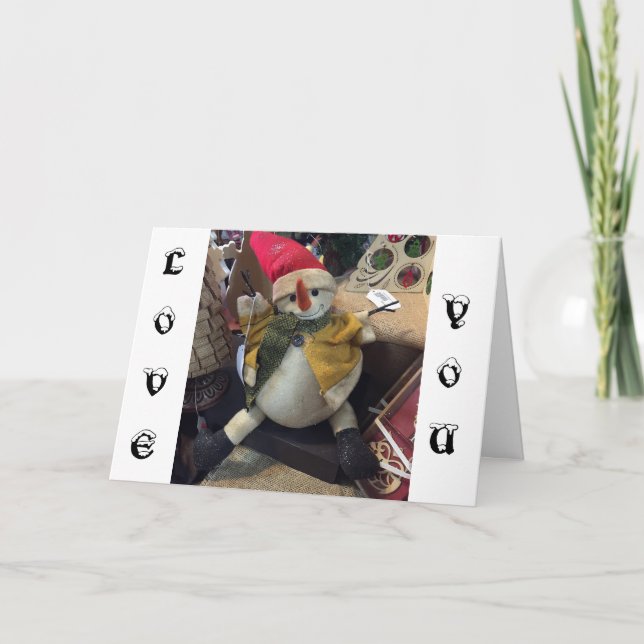 CARTES POUR FÊTES ANNUELLES "LOVE YOU" À NOËL ET CHAQUE JOUR (Devant)