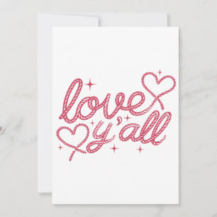 Cartes Pour Fêtes Annuelles Love You All Sign