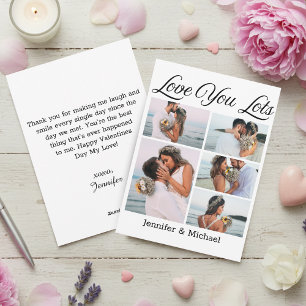 Cartes Pour Fêtes Annuelles love you lots, 5 photos collage valentines jour