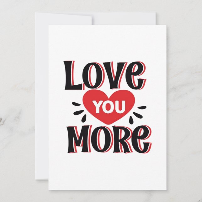 Cartes Pour Fêtes Annuelles Love You More Soft Modern Design  (Devant)