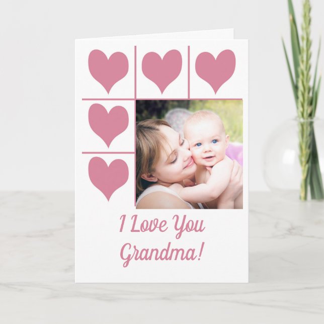 Cartes Pour Fêtes Annuelles Love You Pink Hearts & Photo Valentine's (Devant)