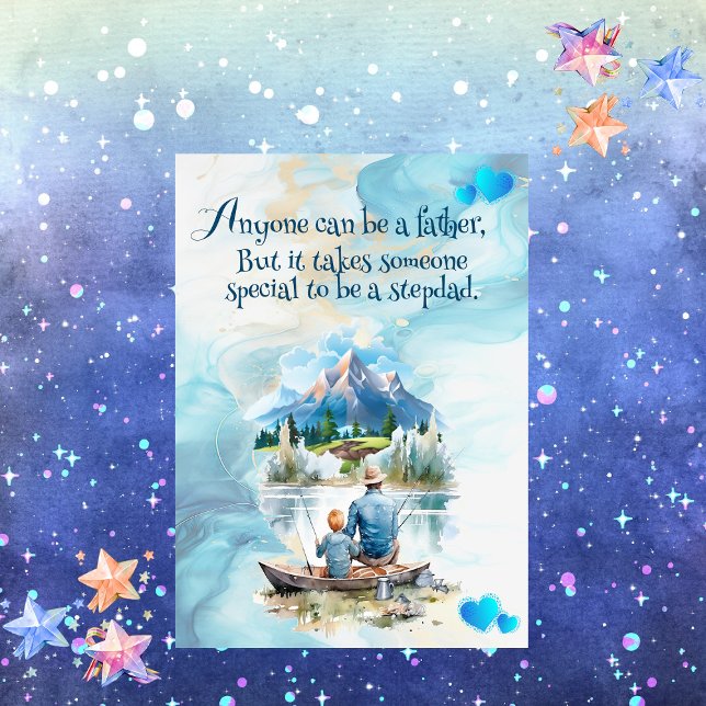 Cartes Pour Fêtes Annuelles Love You Stepdad Blue Smoky Mountains Lake Fishing (Love You Stepdad Blue Smoky Mountains Lake Fishing Holiday Card)