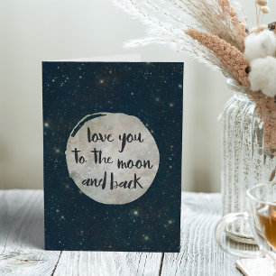 Cartes Pour Fêtes Annuelles Love You to the Moon and Back Greeting Card