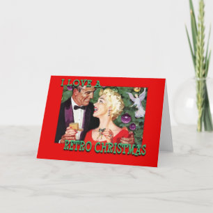Cartes Pour Fêtes Annuelles LoveChristmasCouple-GreetingCard