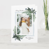 Lovely Holiday - Christmas Photo Grey Card