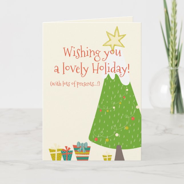 Cartes Pour Fêtes Annuelles Lovely Holiday - Funny Christmas Card (Devant)