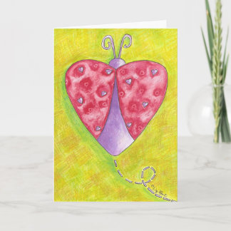 Cartes Pour Fêtes Annuelles Lovely Ladybug